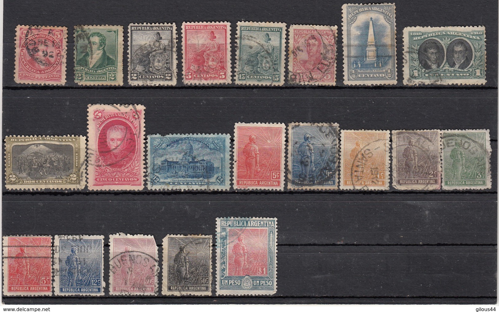 Argentine  Lot De 21 Timbres - Oblitérés