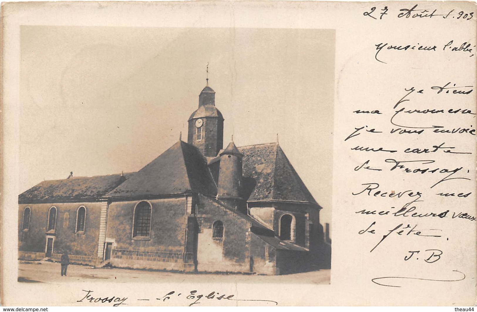 ¤¤  -  FROSSAY  -   Carte-Photo De L'Eglise En 1903  -  ¤¤ - Frossay