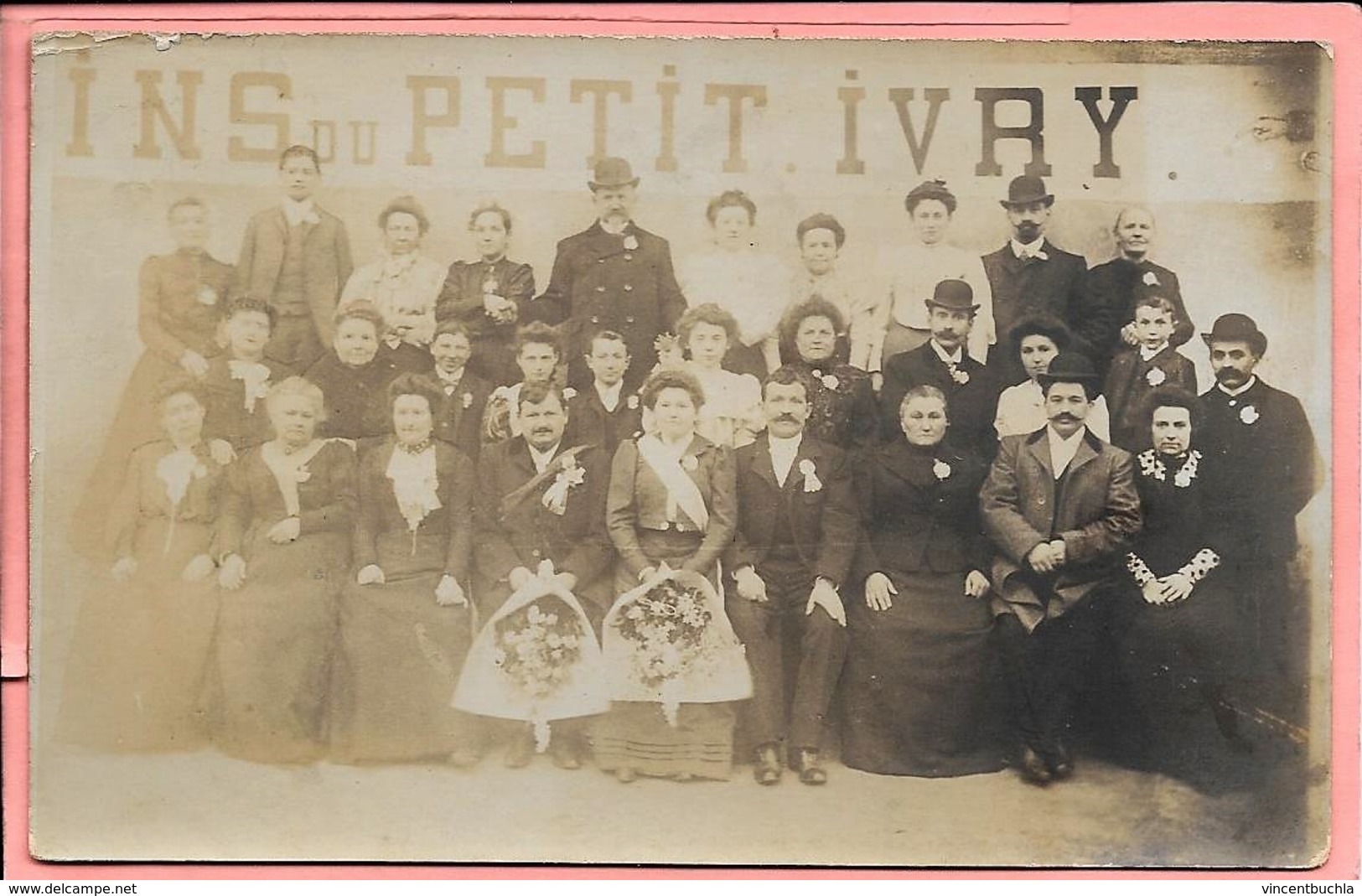 Carte-Photo D'un Mariage Au Petit Ivry Sous La Signalisation ...Ins Du Petit Ivry Très Animée - Ivry Sur Seine