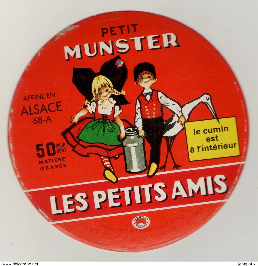 étiquette De Fromage -  PETIT MUNSTER LES PETITS AMIS  - Affiné En Alsace - Ostheim Ribeauvillé - Fromage