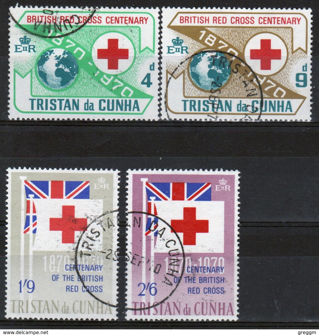 Red Cross Tristan Da Cunha 1970 Set Of Stamps Celebrating The Centenary Of The British Red Cross. - Rode Kruis