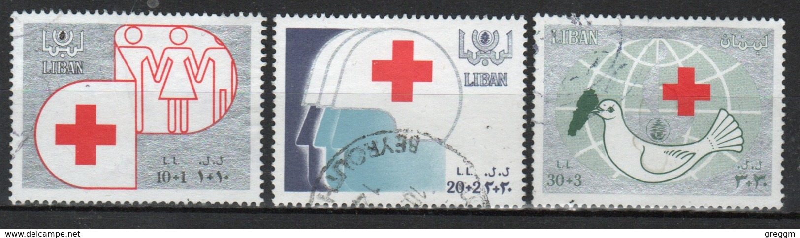 Red Cross Liban 1988 Set Of Stamps Celebrating The 125th Anniversary Of The International Red Cross. - Red Cross