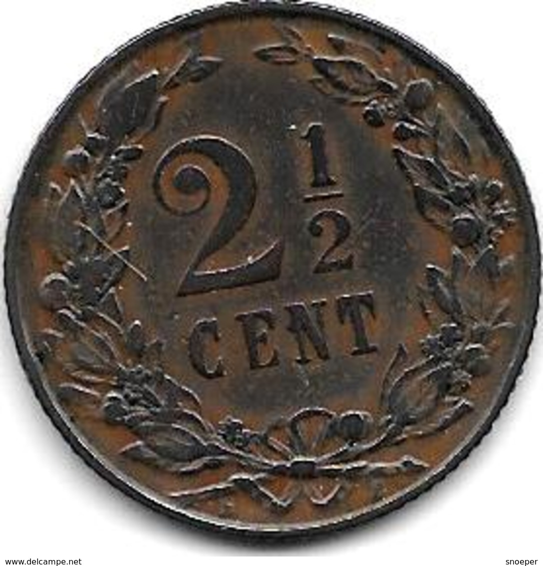 *netherlands 2,5 Cents 1903 Km 134  Vf - 1 Cent