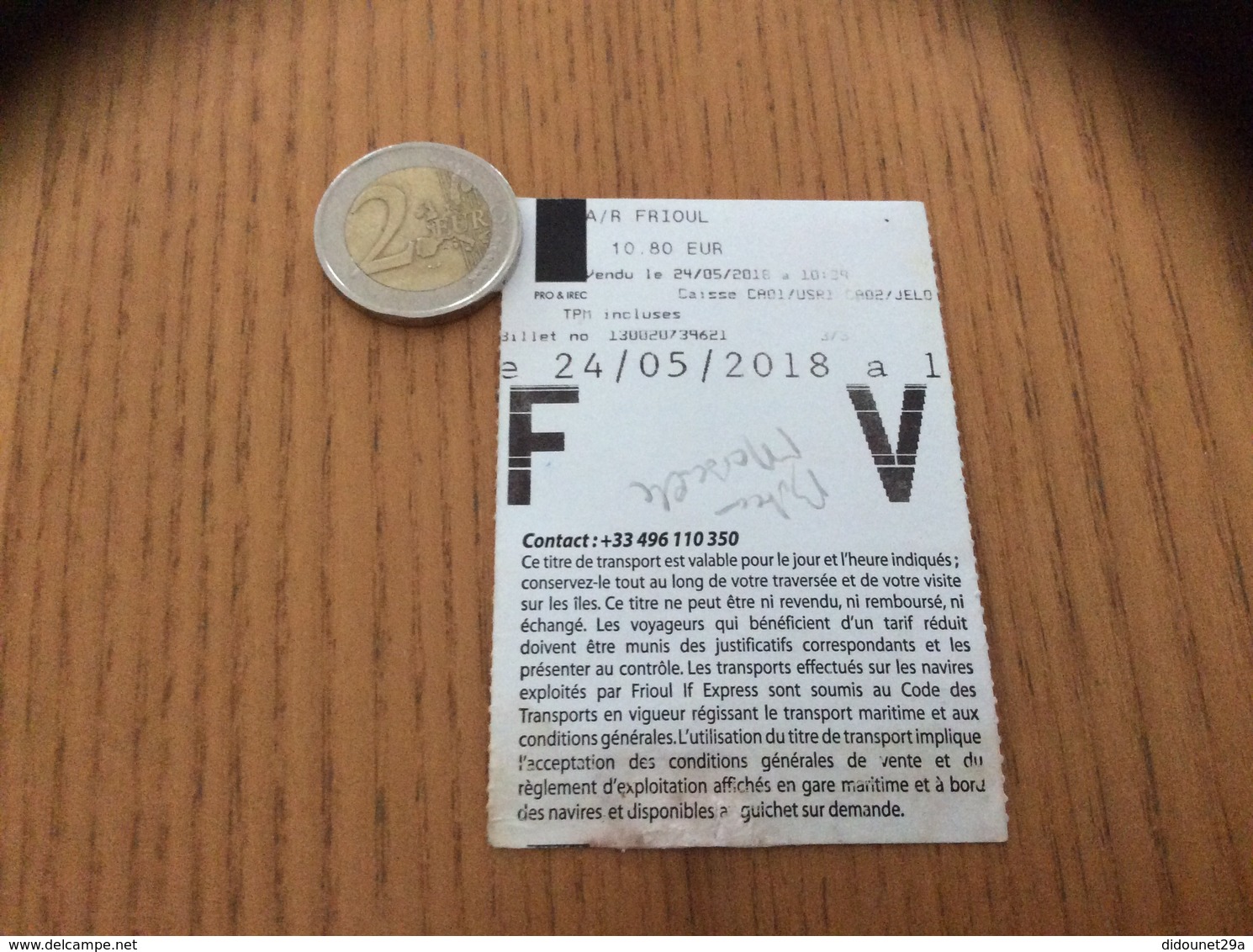 Ticket De Transport (bateau) « Frioul If Express » (Marseille 13) - Europe