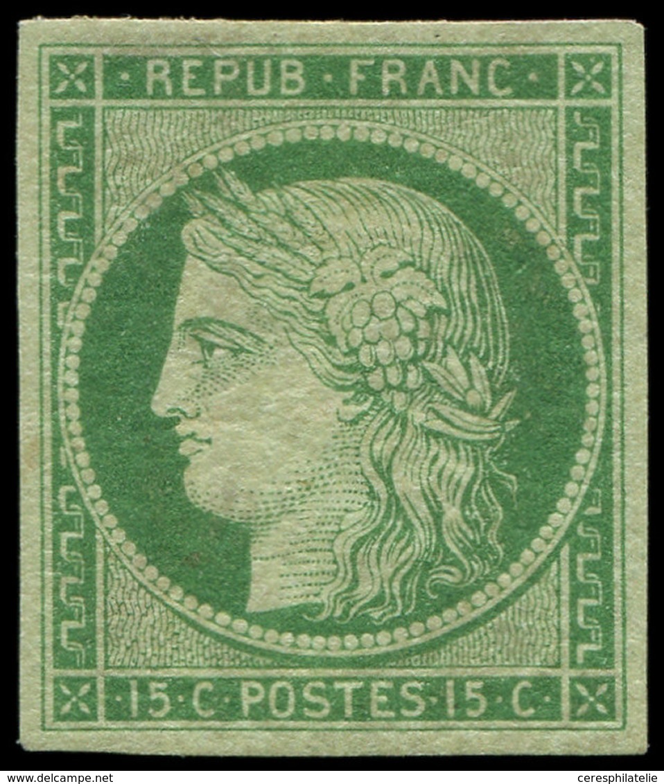 * EMISSION DE 1849 - 2    15c. Vert, Frais Et TTB. C - 1849-1850 Cérès