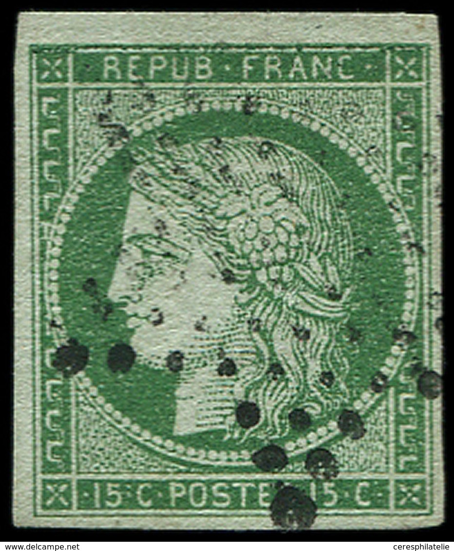 EMISSION DE 1849 - 2    15c. Vert, Oblitéré ETOILE, TB. C - 1849-1850 Cérès