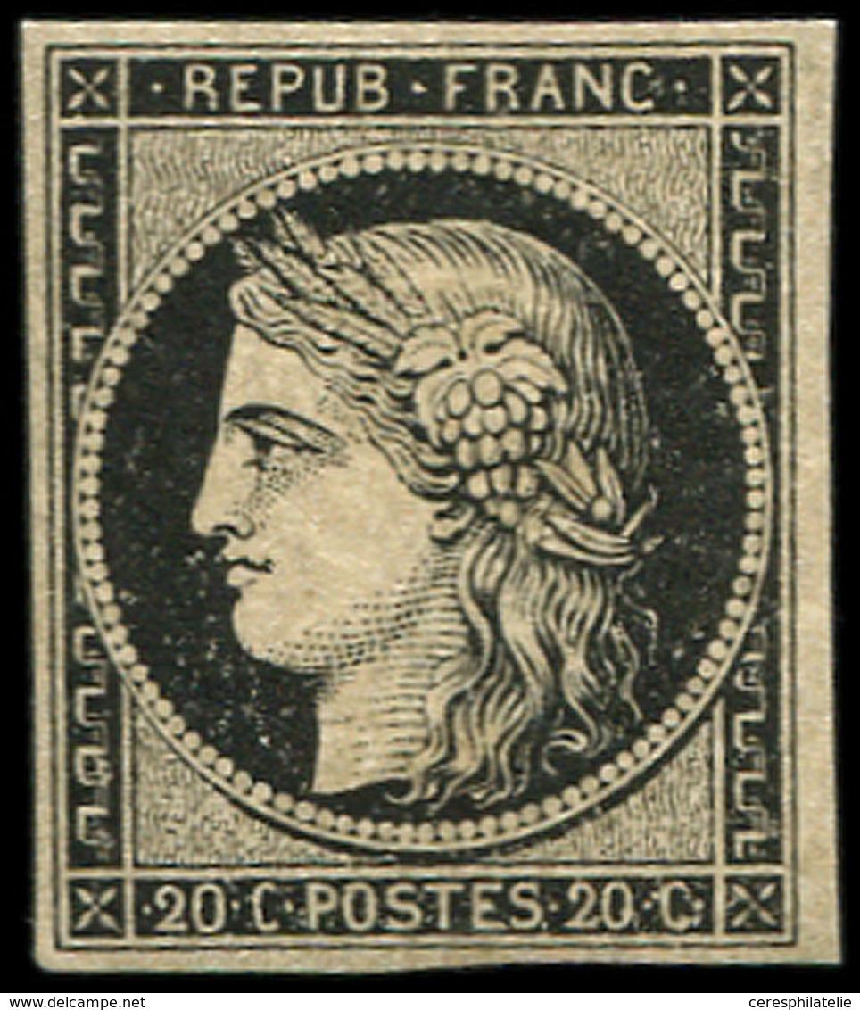 ** EMISSION DE 1849 - 3    20c. Noir Sur Jaune, TB. C - 1849-1850 Cérès