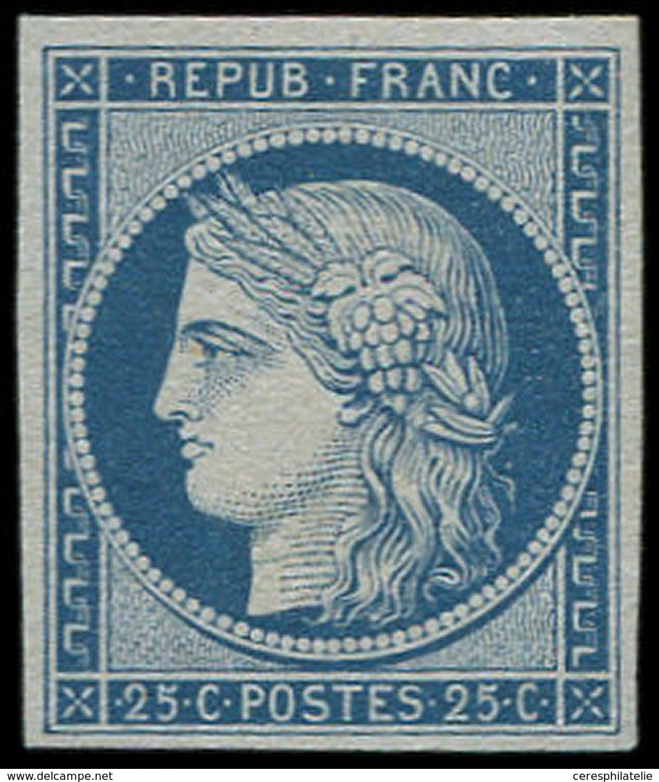 (*) EMISSION DE 1849 - 4    25c. Bleu, Frais Et TB. S - 1849-1850 Ceres