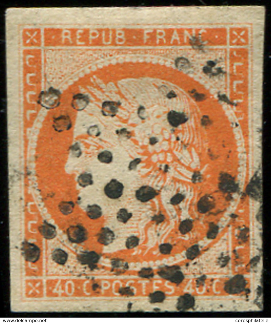 EMISSION DE 1849 - 5    40c. Orange, Très Bien Margé, Obl. ETOILE, TTB - 1849-1850 Ceres