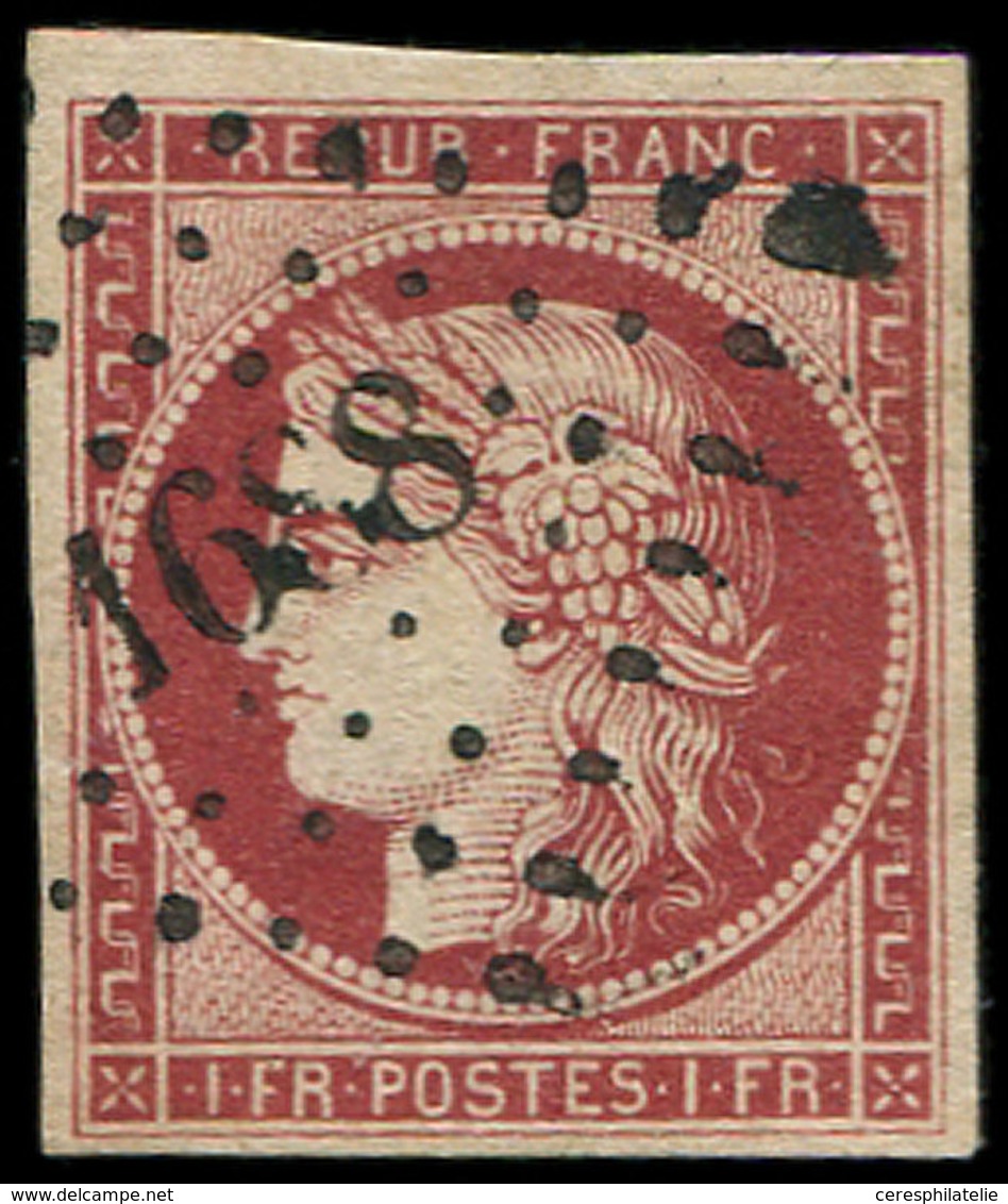 EMISSION DE 1849 - 6b    1f. Carmin Foncé, Obl. 1688, Belle Nuance, TTB. C - 1849-1850 Ceres