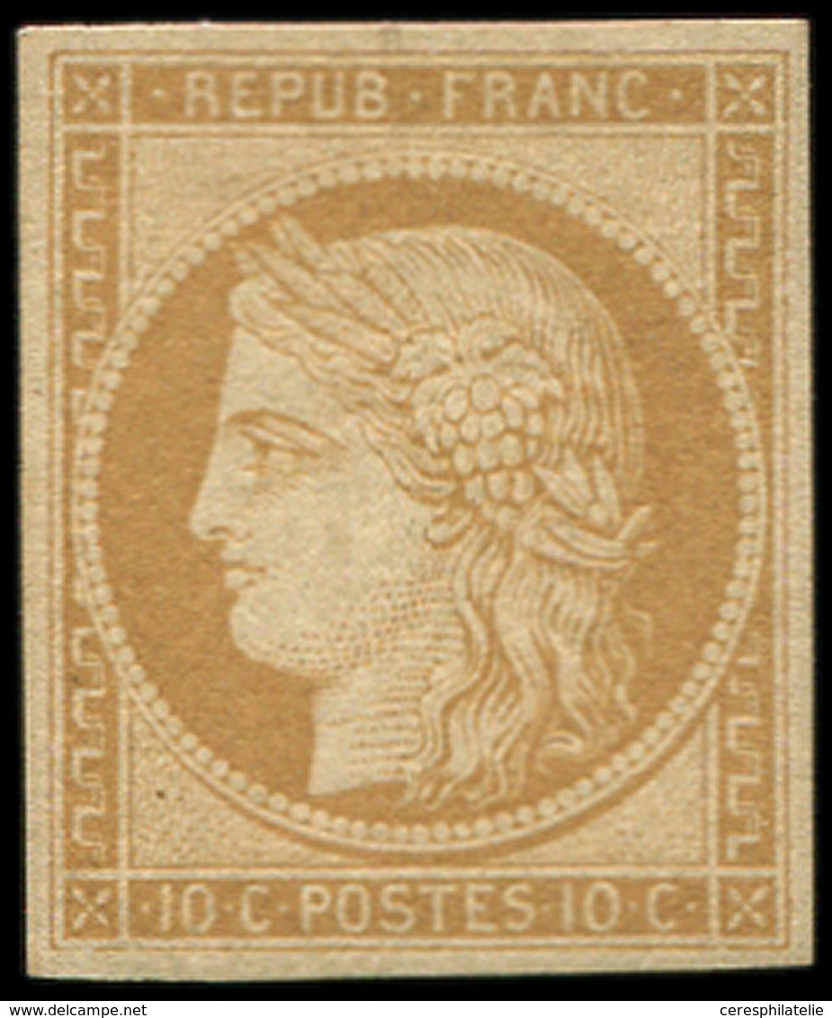 * EMISSION DE 1849 - R1f  10c. Bistre Clair, REIMPRESSION, TB - 1849-1850 Ceres