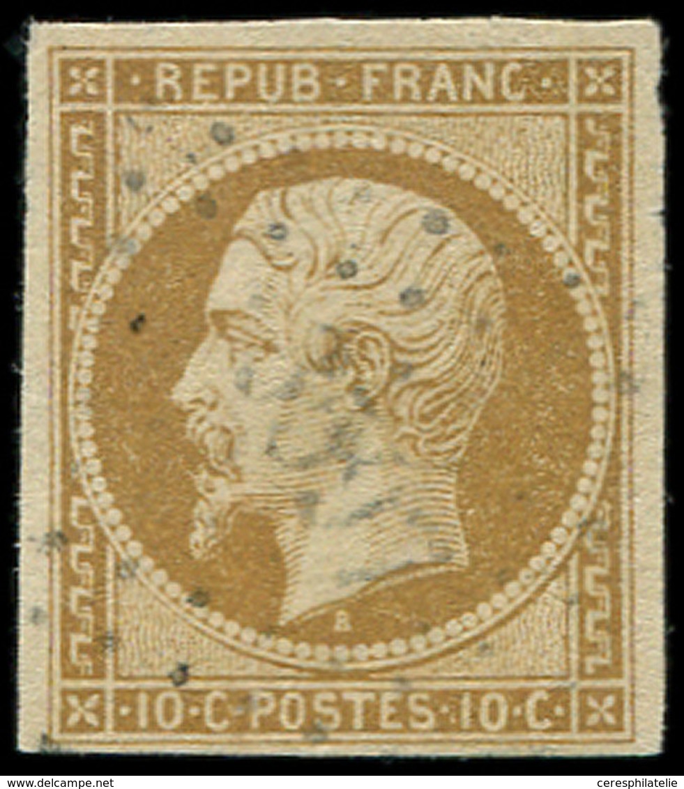 PRESIDENCE - 9    10c. Bistre-jaune, Obl. PC, Frappe Légère, 3 Belles Marges, TB - 1852 Luis-Napoléon