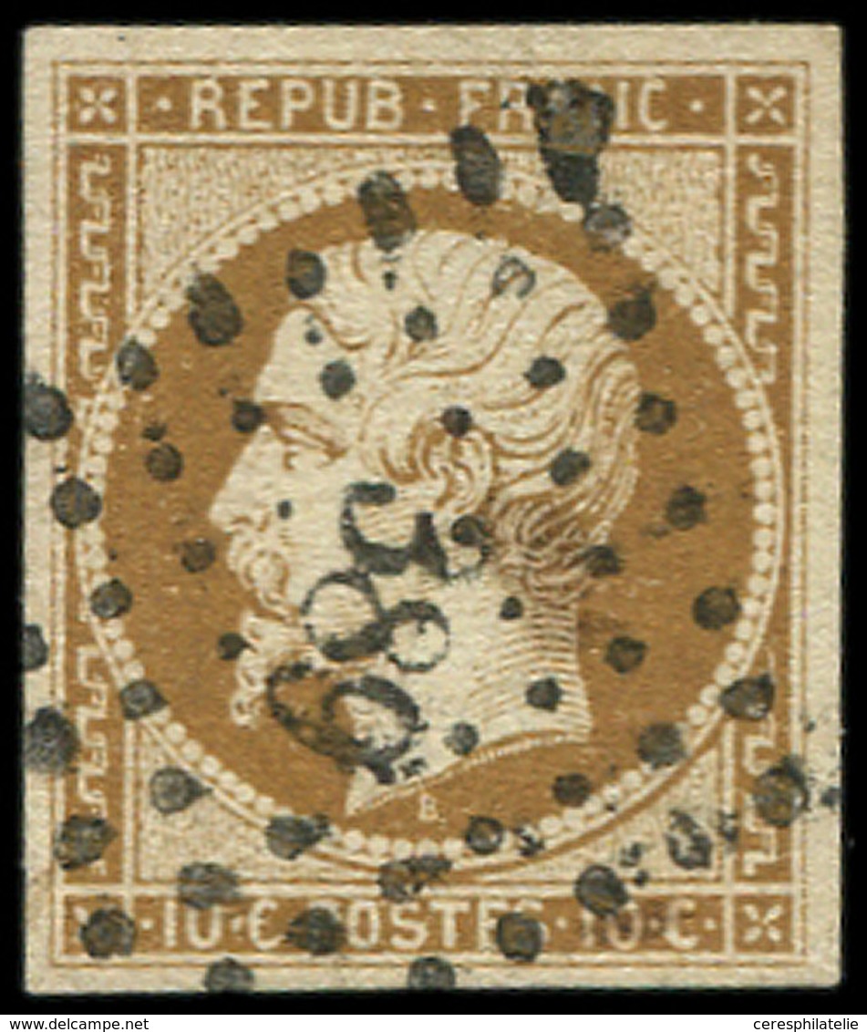 PRESIDENCE - 9d   10c. Bistre-brun Foncé, Obl. PC 389, TTB - 1852 Louis-Napoléon
