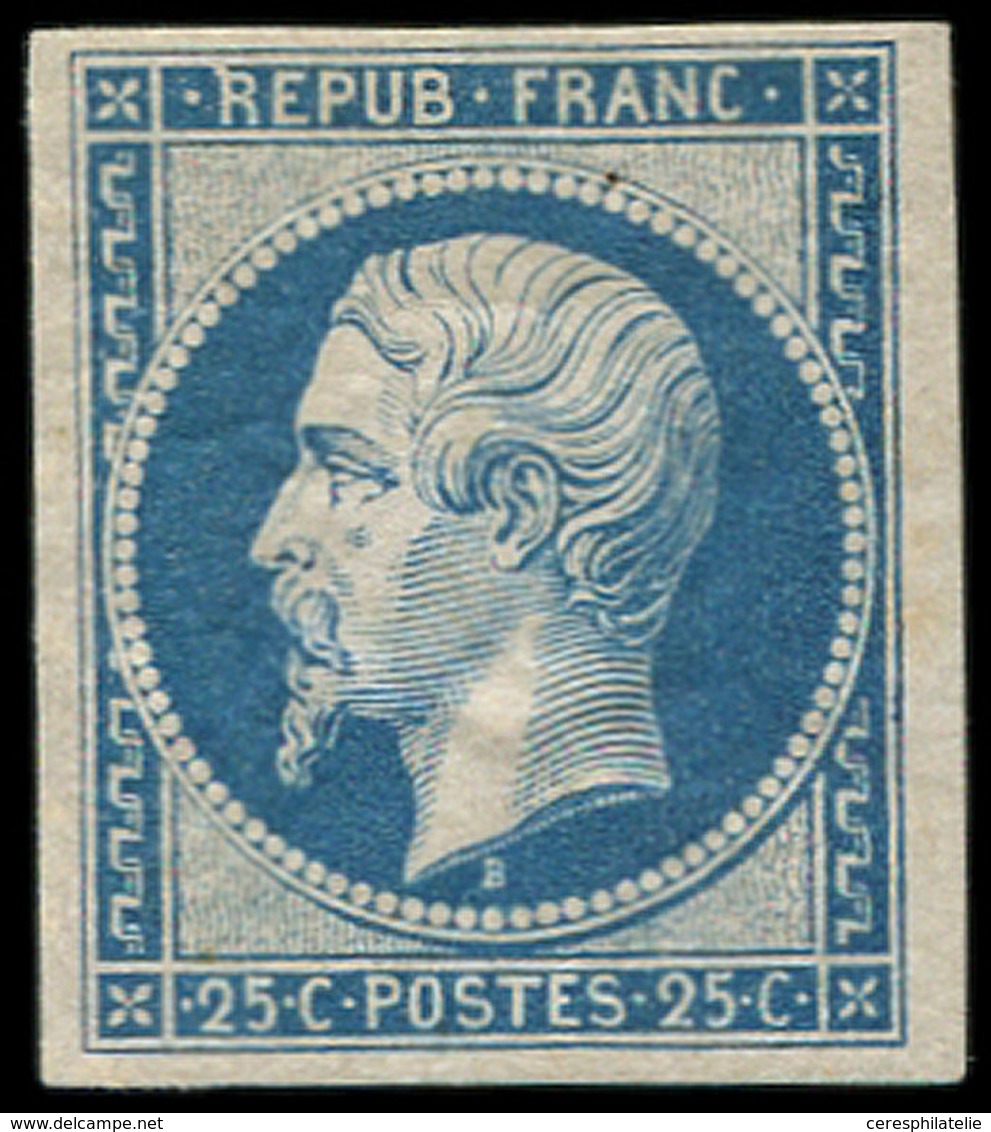 * PRESIDENCE - R10c 25c. Bleu, REIMPRESSION, Forte Ch., TB - 1852 Louis-Napoléon