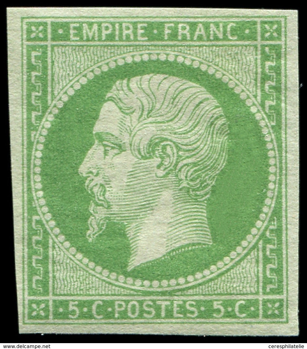 ** EMPIRE NON DENTELE - 12    5c. Vert, Fraîcheur Postale, Superbe - 1853-1860 Napoléon III