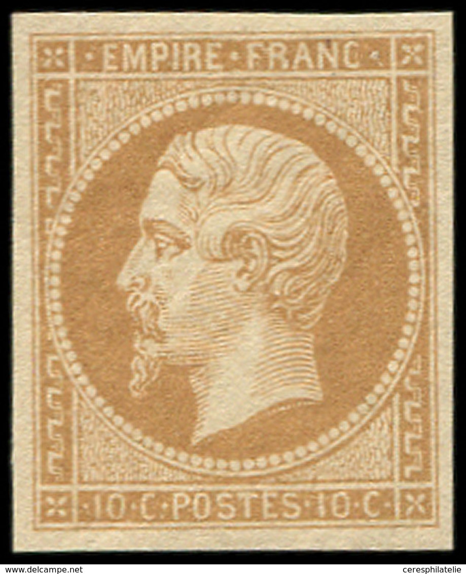 ** EMPIRE NON DENTELE - 13Ba 10c. Bistre-brun, T II, TB - 1853-1860 Napoleone III