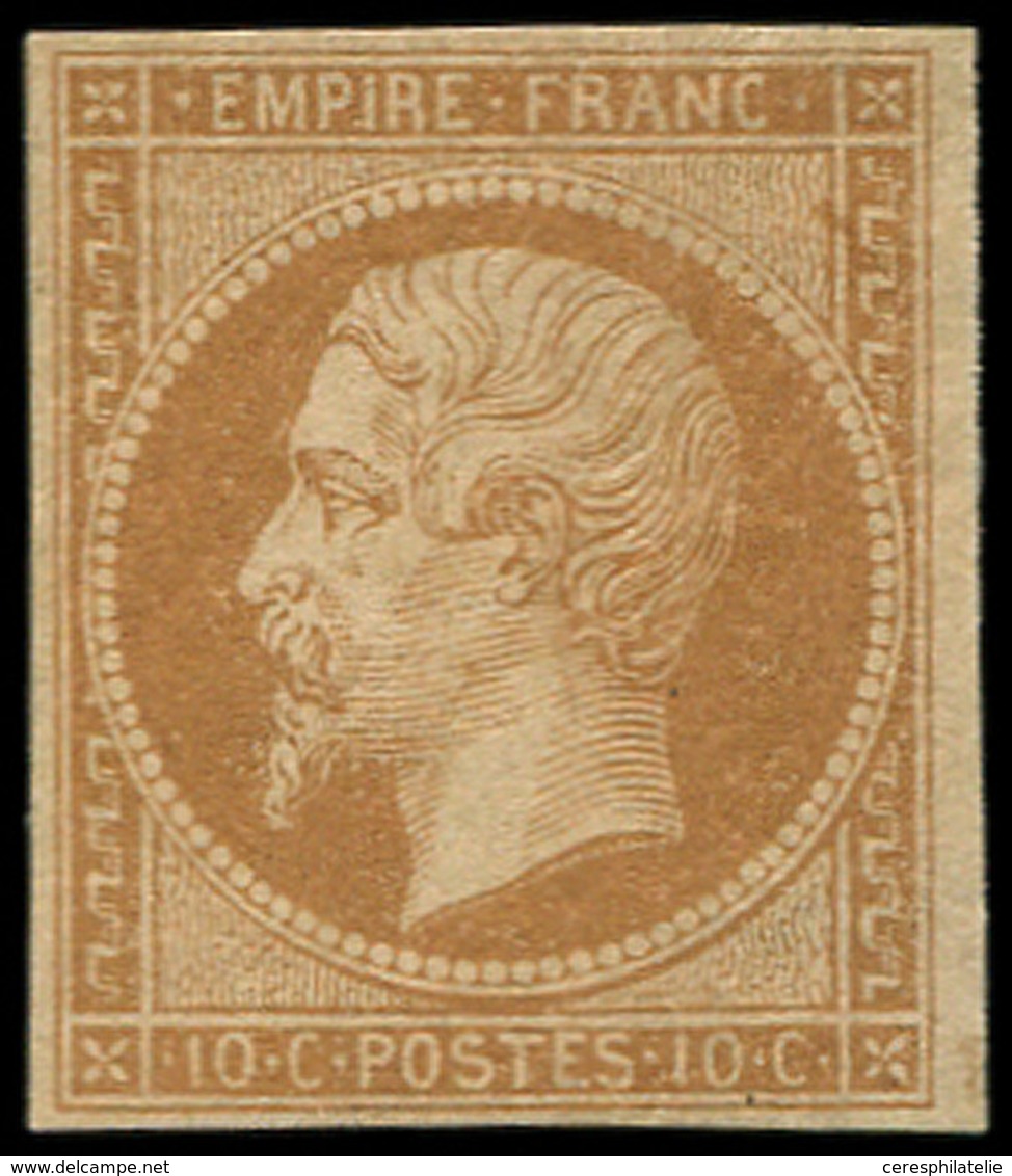 * EMPIRE NON DENTELE - 13Ba 10c. Bistre-brun, T II, TB. C - 1853-1860 Napoléon III