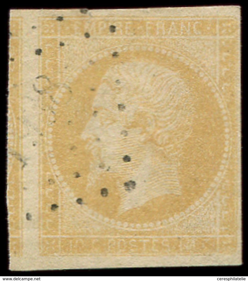 EMPIRE NON DENTELE - 13Al 10c. Citron, Impression Défse De 1867, T I, Obl. PC 1988, Voisin à Gauche, TTB/Superbe - 1853-1860 Napoléon III