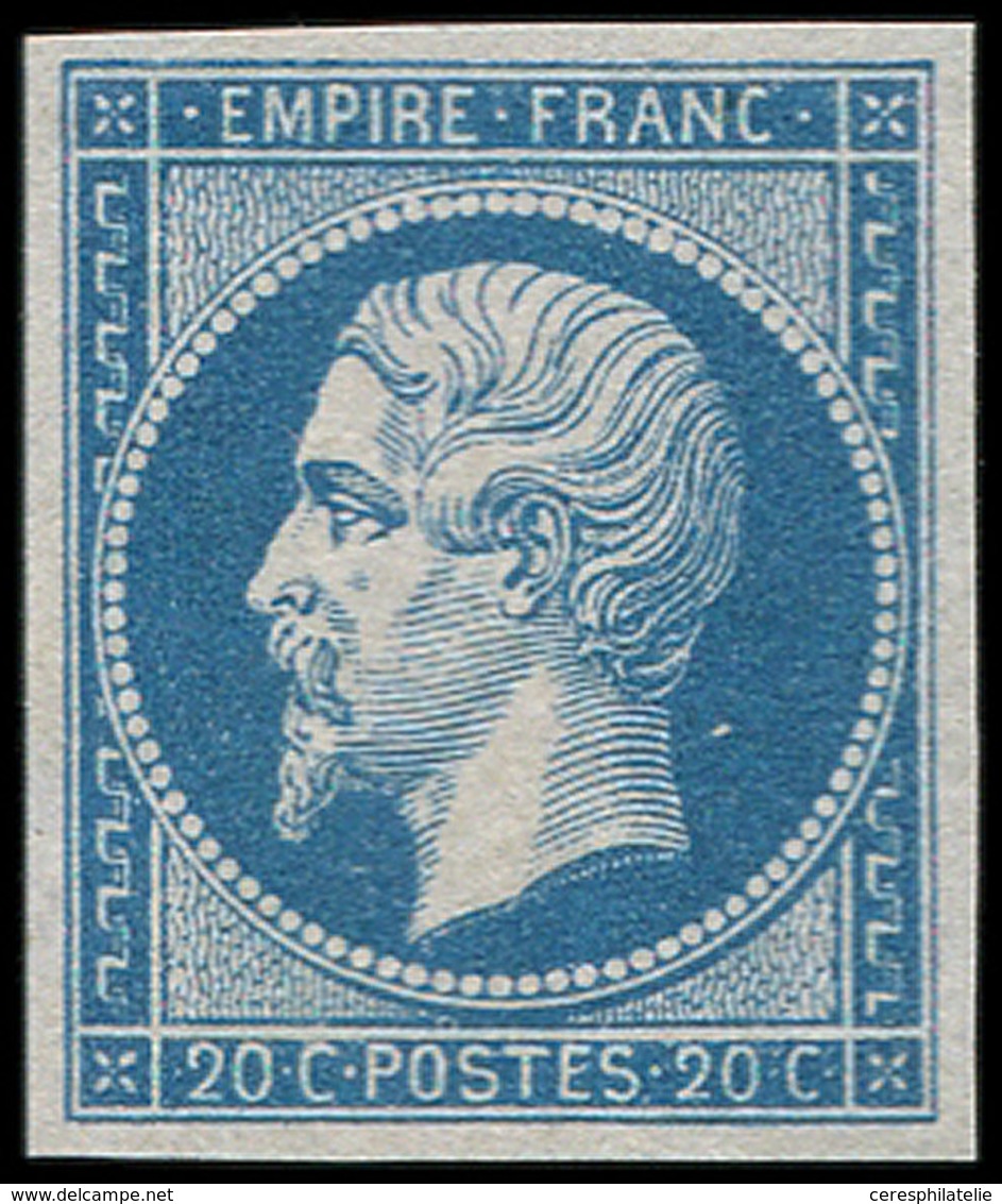 ** EMPIRE NON DENTELE - 14B  20c. Bleu, T II, Frais Et TB - 1853-1860 Napoléon III
