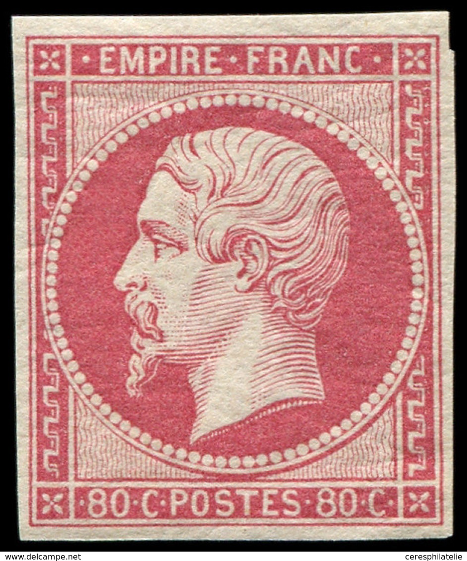 ** EMPIRE NON DENTELE - 17B  80c. Rose, Fraîcheur Postale, Superbe - 1853-1860 Napoléon III.