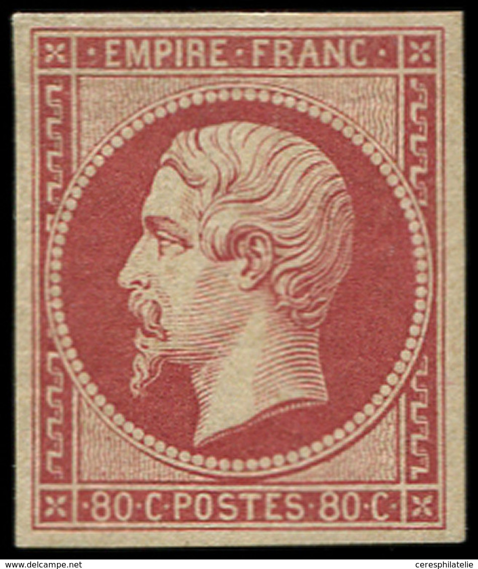 * EMPIRE NON DENTELE - 17B  80c. Rose, TB - 1853-1860 Napoléon III