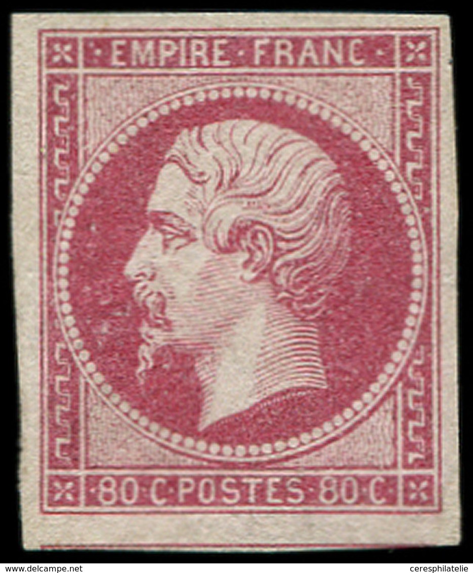 (*) EMPIRE NON DENTELE - 17B  80c. Rose, TB. Br - 1853-1860 Napoleone III