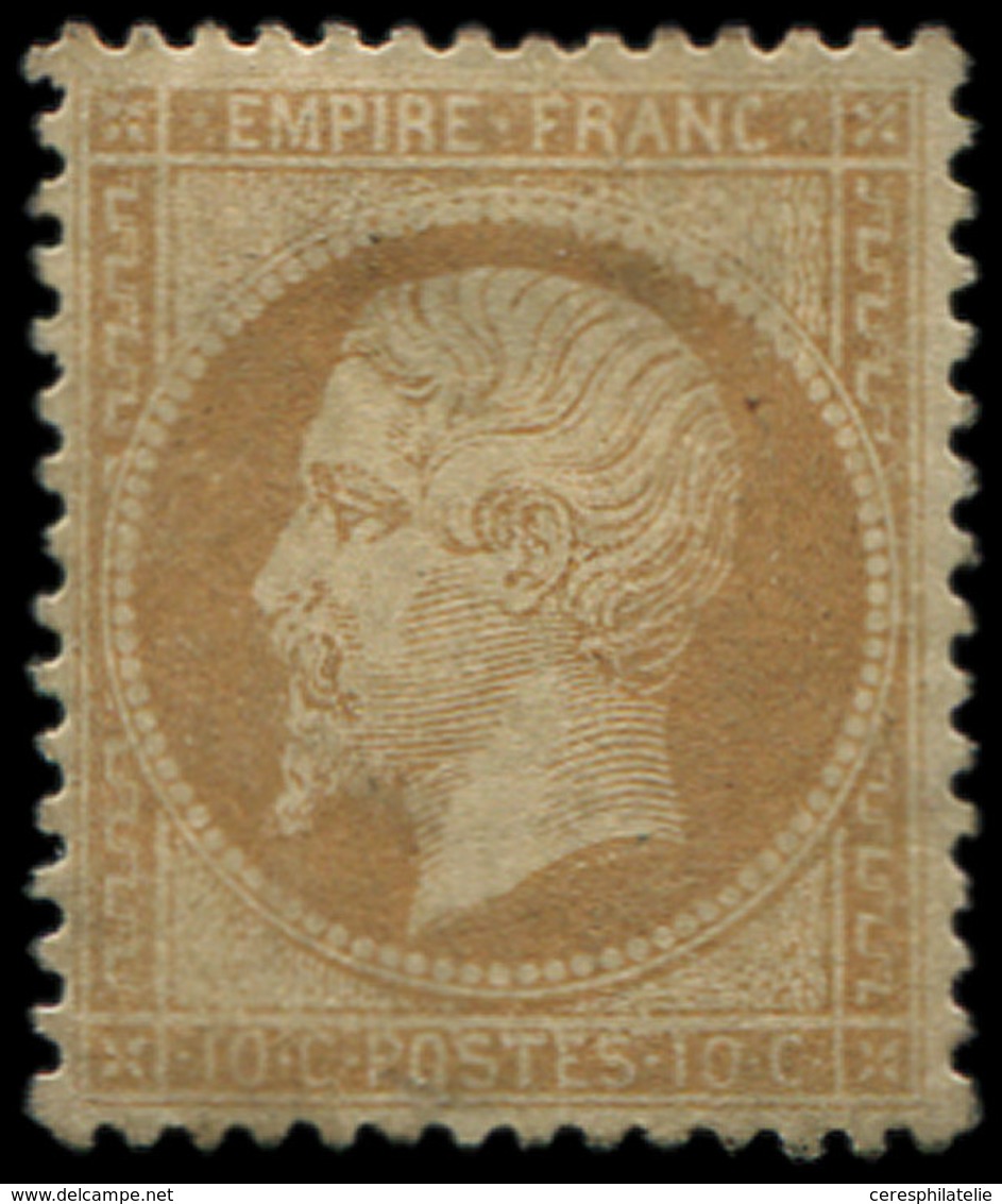 * EMPIRE DENTELE - 21   10c. Bistre, Bien Centré, TB. J - 1862 Napoleone III