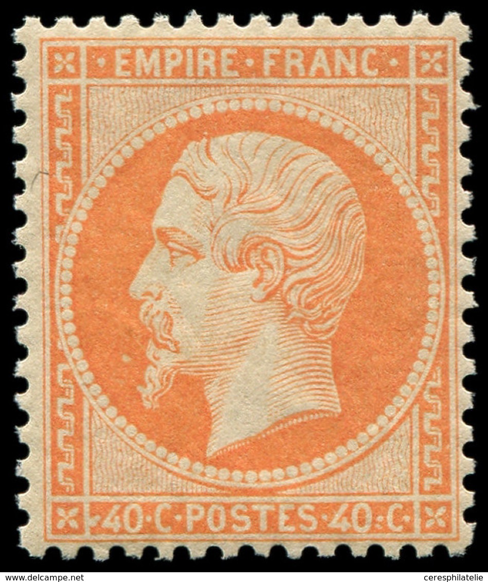 ** EMPIRE DENTELE - 23   40c. Orange, Fraîcheur Postale, TTB - 1862 Napoleon III