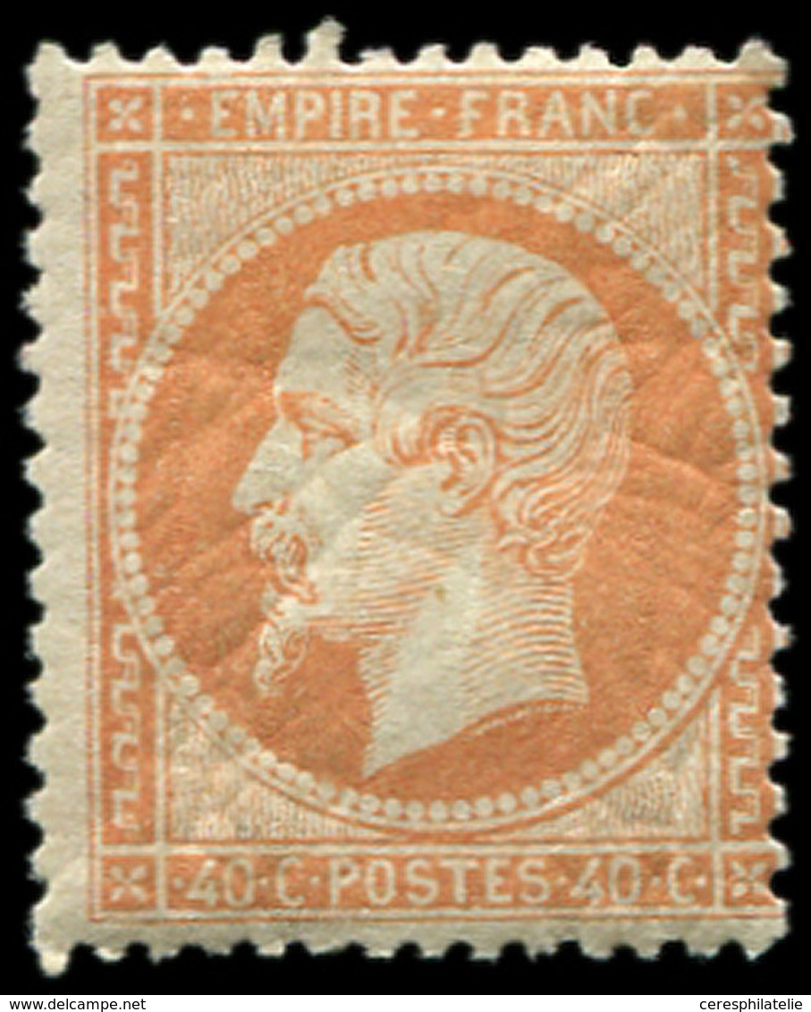 * EMPIRE DENTELE - 23   40c. Orange, Très Belle Gomme D'origine Légèrement Craquelée, TB - 1862 Napoléon III.