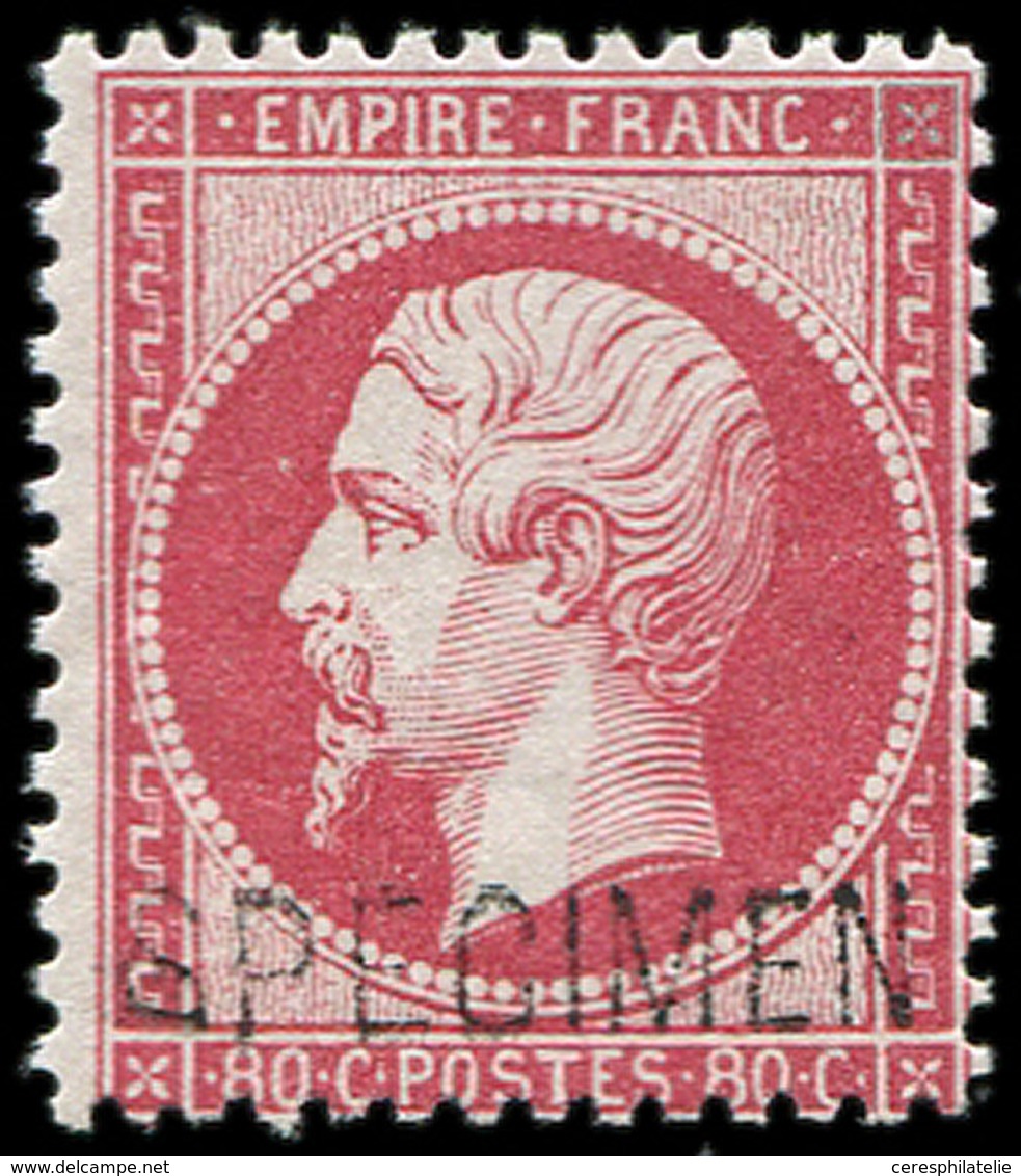 * EMPIRE DENTELE - S24d  80c. Rose, Surchargé SPECIMEN, TB - 1862 Napoléon III.
