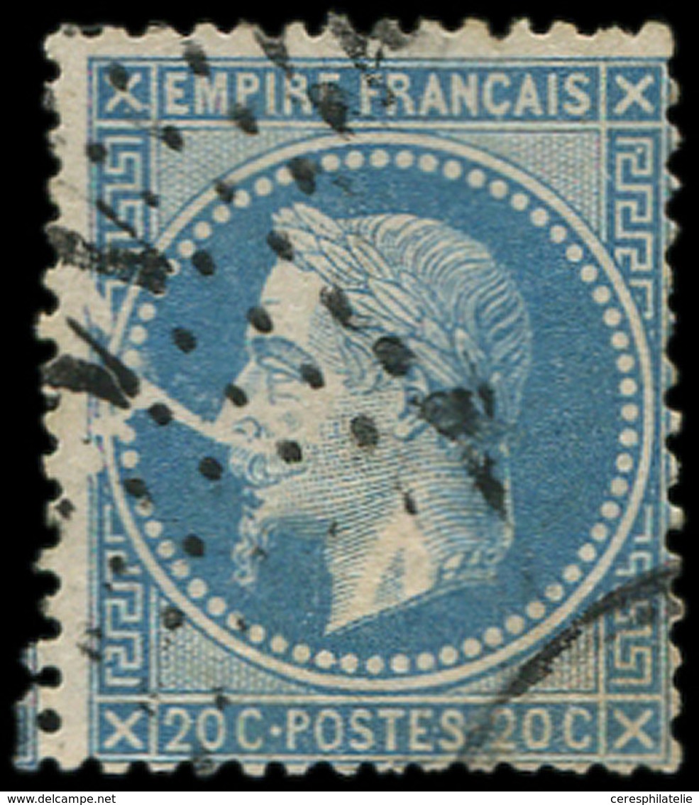 EMPIRE LAURE - 29Bd 20c. Bleu, T II, "A LA PIPE", état Complet, Obl. Etoile 11, R Et TB - 1863-1870 Napoleone III Con Gli Allori