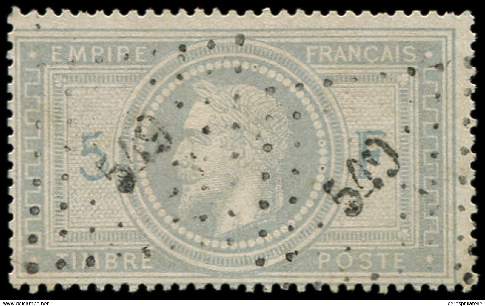 EMPIRE LAURE - 33    5f. Violet-gris, Obl. PC Du GC 549, TTB. Br - 1863-1870 Napoleone III Con Gli Allori