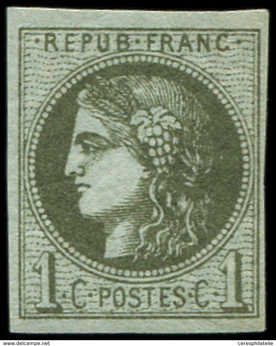 ** EMISSION DE BORDEAUX - 39Ab  1c. Olive Foncé, R I, TB - 1870 Ausgabe Bordeaux