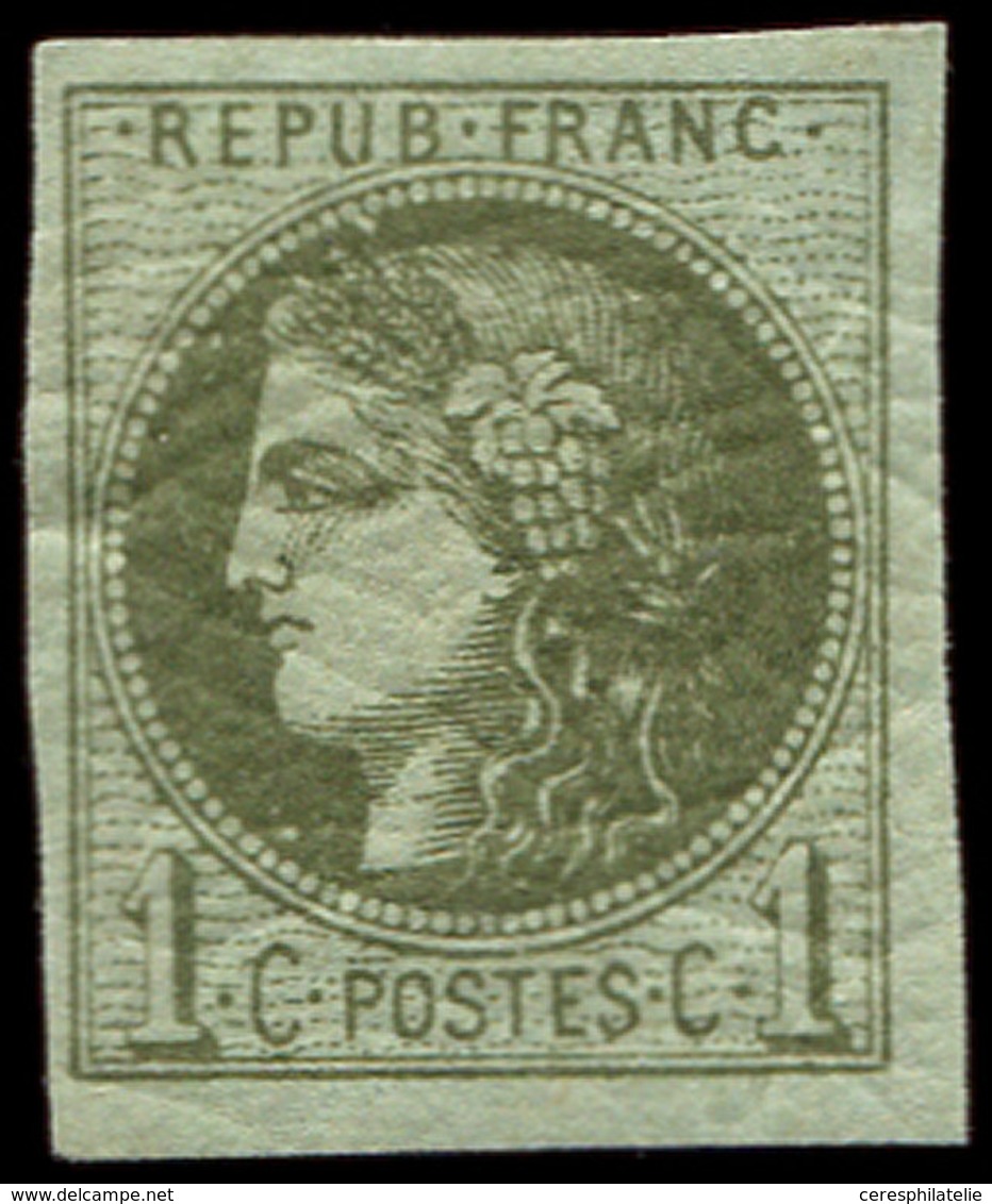 * EMISSION DE BORDEAUX - 39A   1c. Olive, R I, TB. Br - 1870 Ausgabe Bordeaux