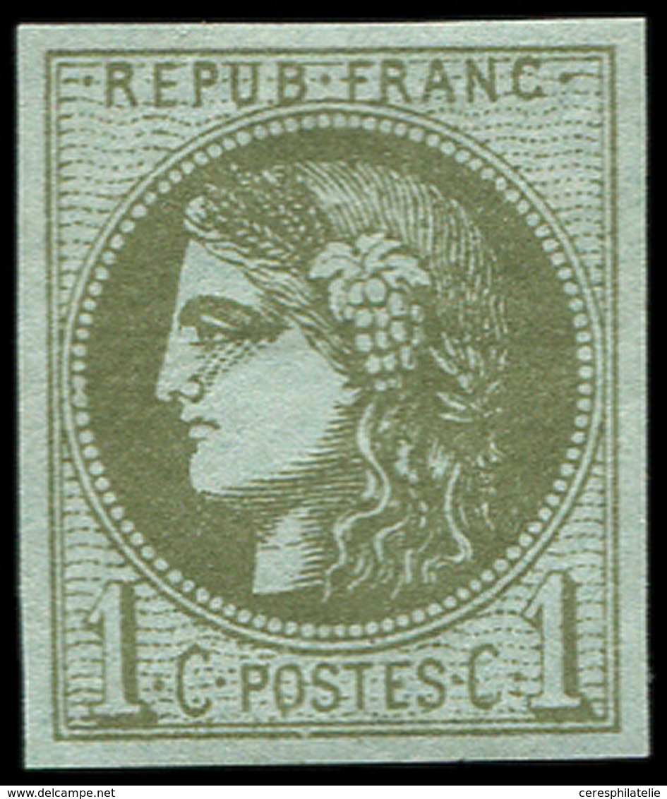 * EMISSION DE BORDEAUX - 39C   1c. Olive, R III, Belles Marges, TTB - 1870 Ausgabe Bordeaux