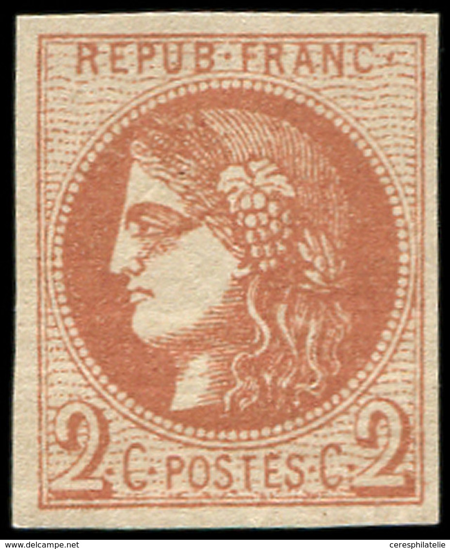 ** EMISSION DE BORDEAUX - 40B   2c. Brun-rouge, R II, TB. C - 1870 Ausgabe Bordeaux