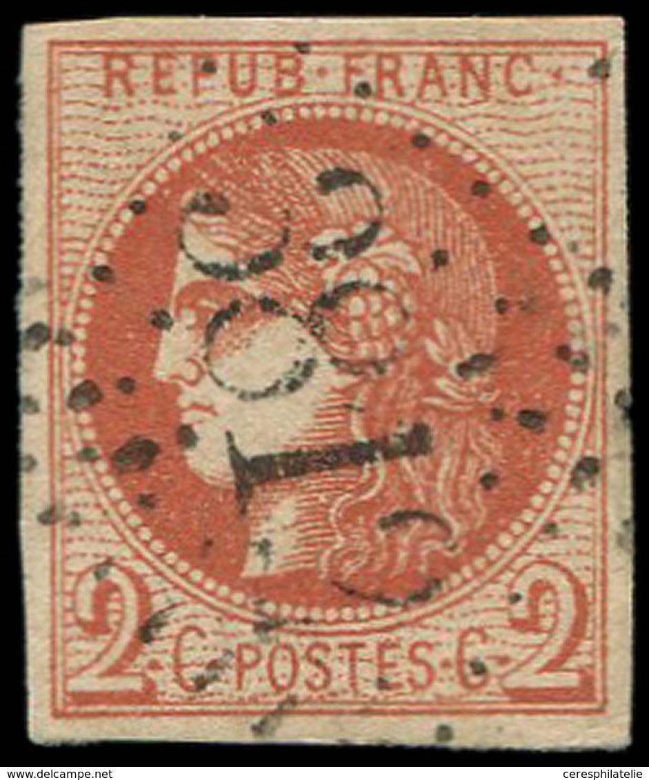 EMISSION DE BORDEAUX - 40Ba  2c. ROUGE-BRIQUE, Obl. GC 3812 De St PIERRE De PLESGUEN, Nuance Certifiée Calves, TTB - 1870 Ausgabe Bordeaux