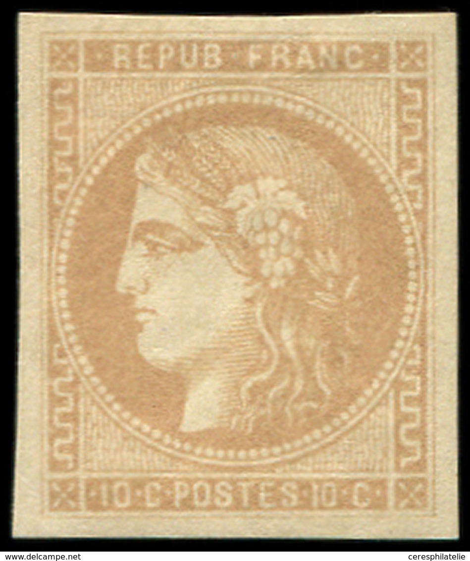 * EMISSION DE BORDEAUX - 43A  10c. Bistre, R I, Très Bien Margé, TB. Br - 1870 Ausgabe Bordeaux