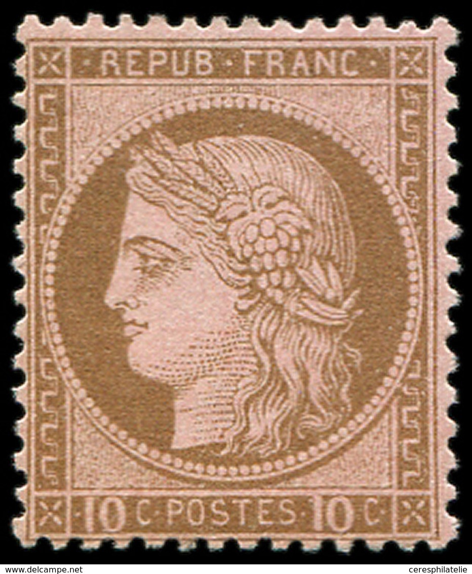 * CERES DENTELE - 54   10c. Brun Sur Rose, Inf. Trace De Ch., Très Frais Et TB - 1871-1875 Ceres