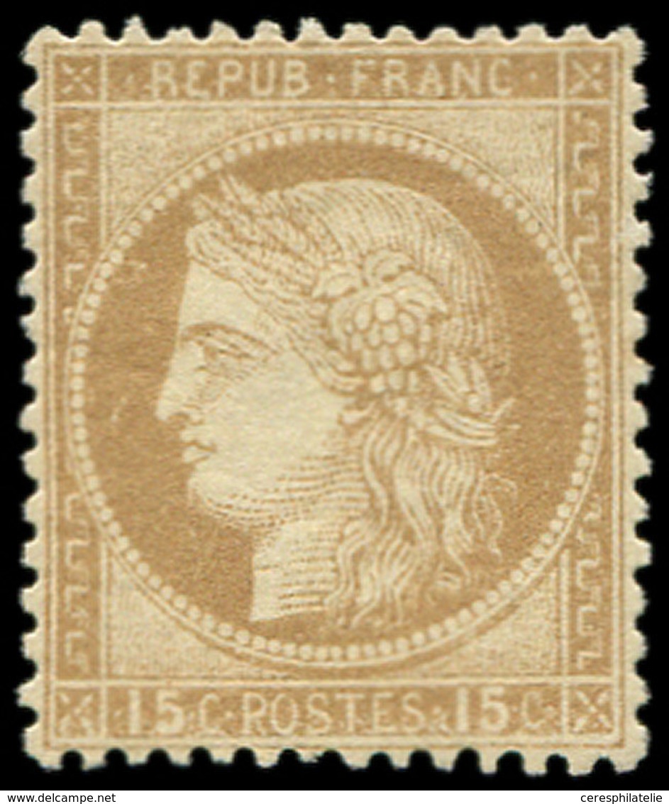 ** CERES DENTELE - 59   15c. Bistre, Infime Manque De Gomme, Bon Centrage, Frais Et TTB. C - 1871-1875 Ceres