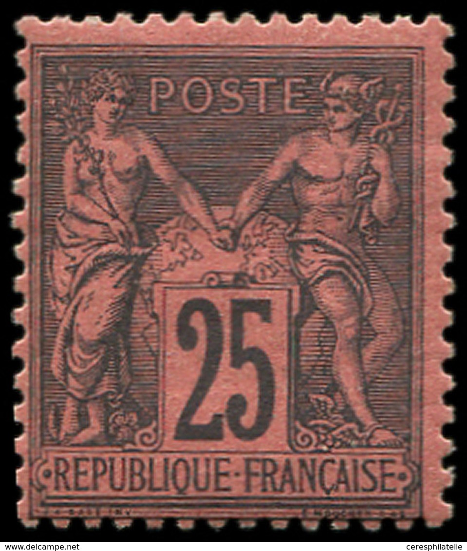 * TYPE SAGE - 91   25c. Noir Sur Rouge, Frais Et TB. C - 1876-1878 Sage (Type I)