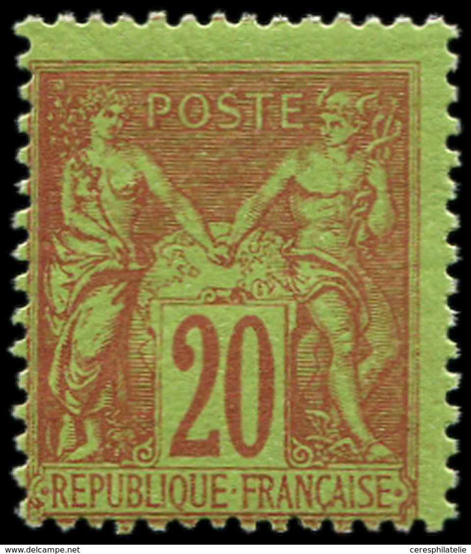 ** TYPE SAGE - 96a  20c. Garance Sur Vert, TB - 1876-1878 Sage (Type I)