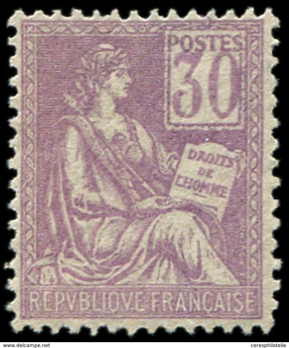 ** EMISSIONS DU XXème SIECLE - 115   Mouchon, 30c. Violet, Très Bien Centré, TB - Unused Stamps