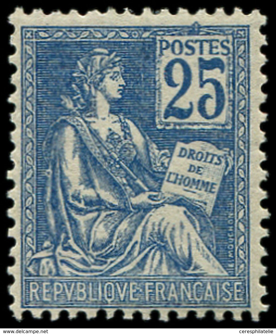 ** EMISSIONS DU XXème SIECLE - 118   Mouchon, 25c. Bleu, Nuance Foncée, Très Bien Centré, TTB - Unused Stamps