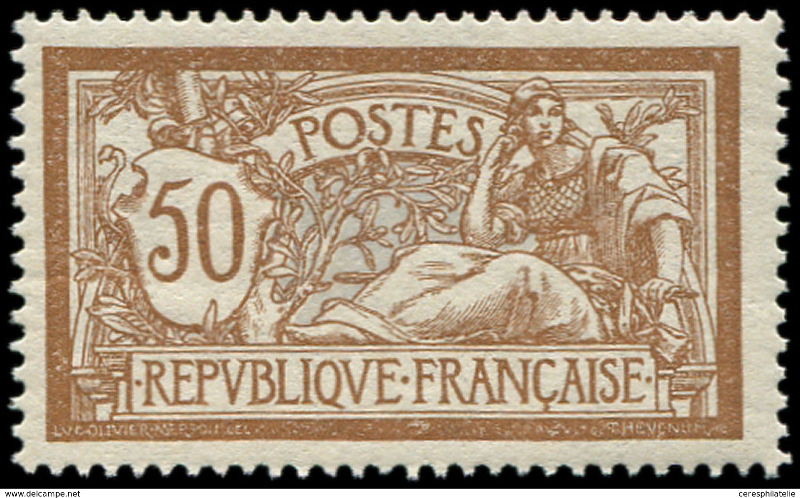 ** EMISSIONS DU XXème SIECLE - 120   Merson, 50c. Brun Et Gris, Très Bien Centré, TB - Unused Stamps