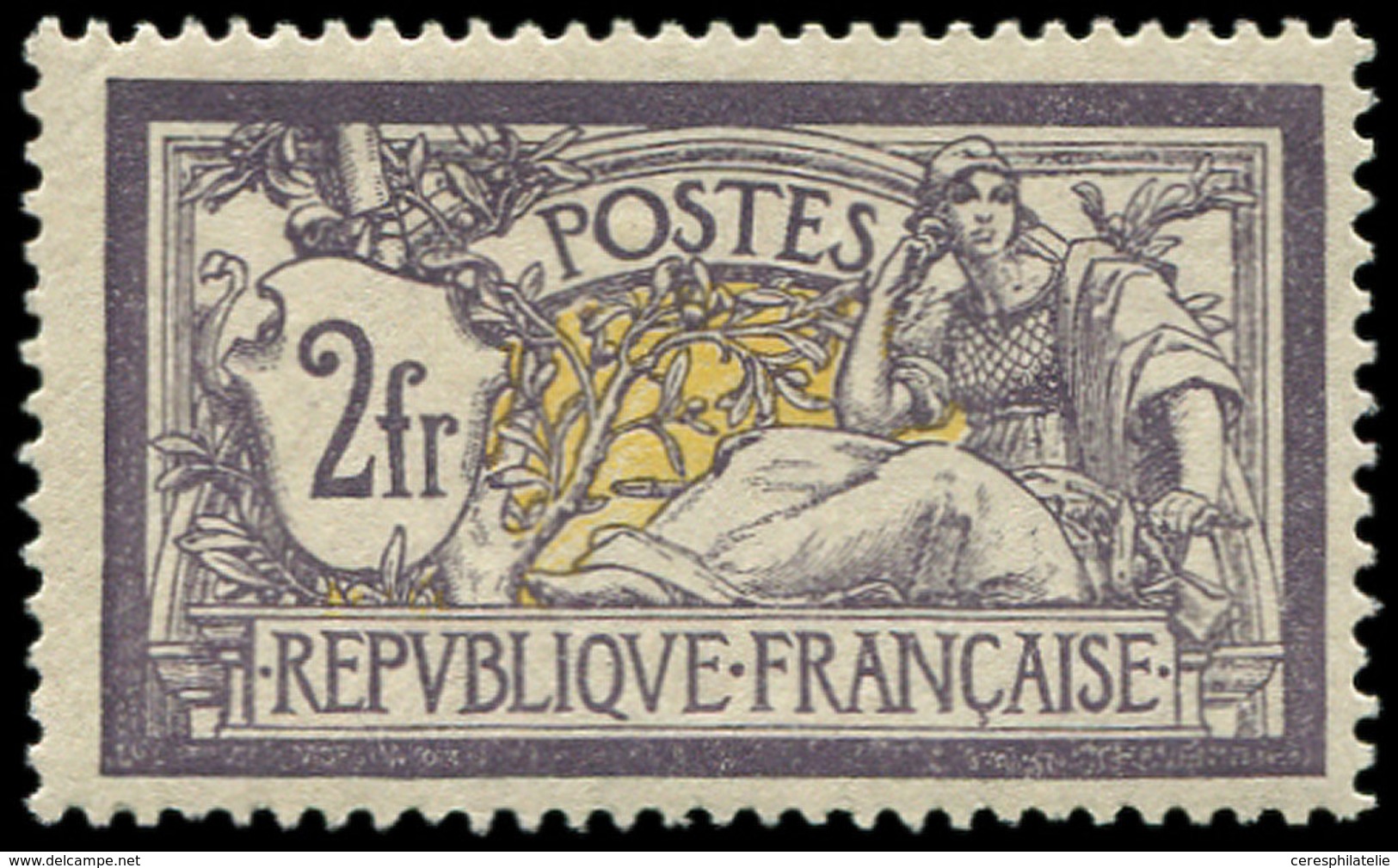 ** EMISSIONS DU XXème SIECLE - 122   Merson,  2f. Violet Et Jaune, Bon Centrage, TTB. C - Unused Stamps