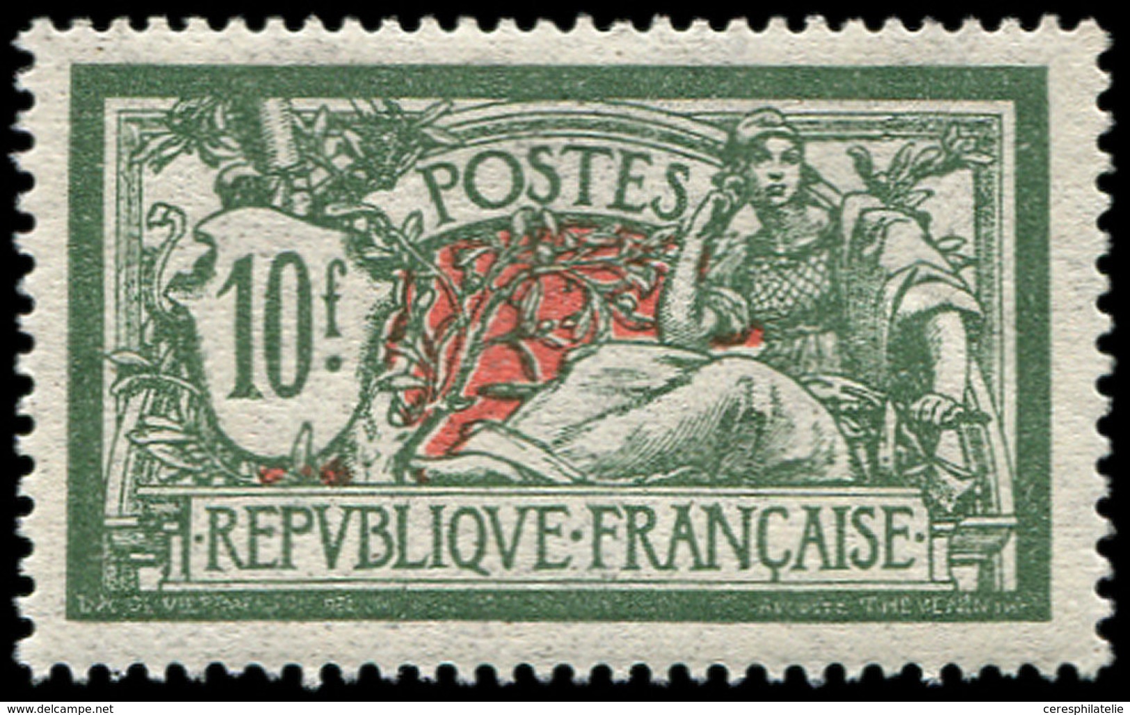 ** EMISSIONS DU XXème SIECLE - 207   Merson, 10f. Vert Et Rouge, Très Bien Centré, TB - Unused Stamps