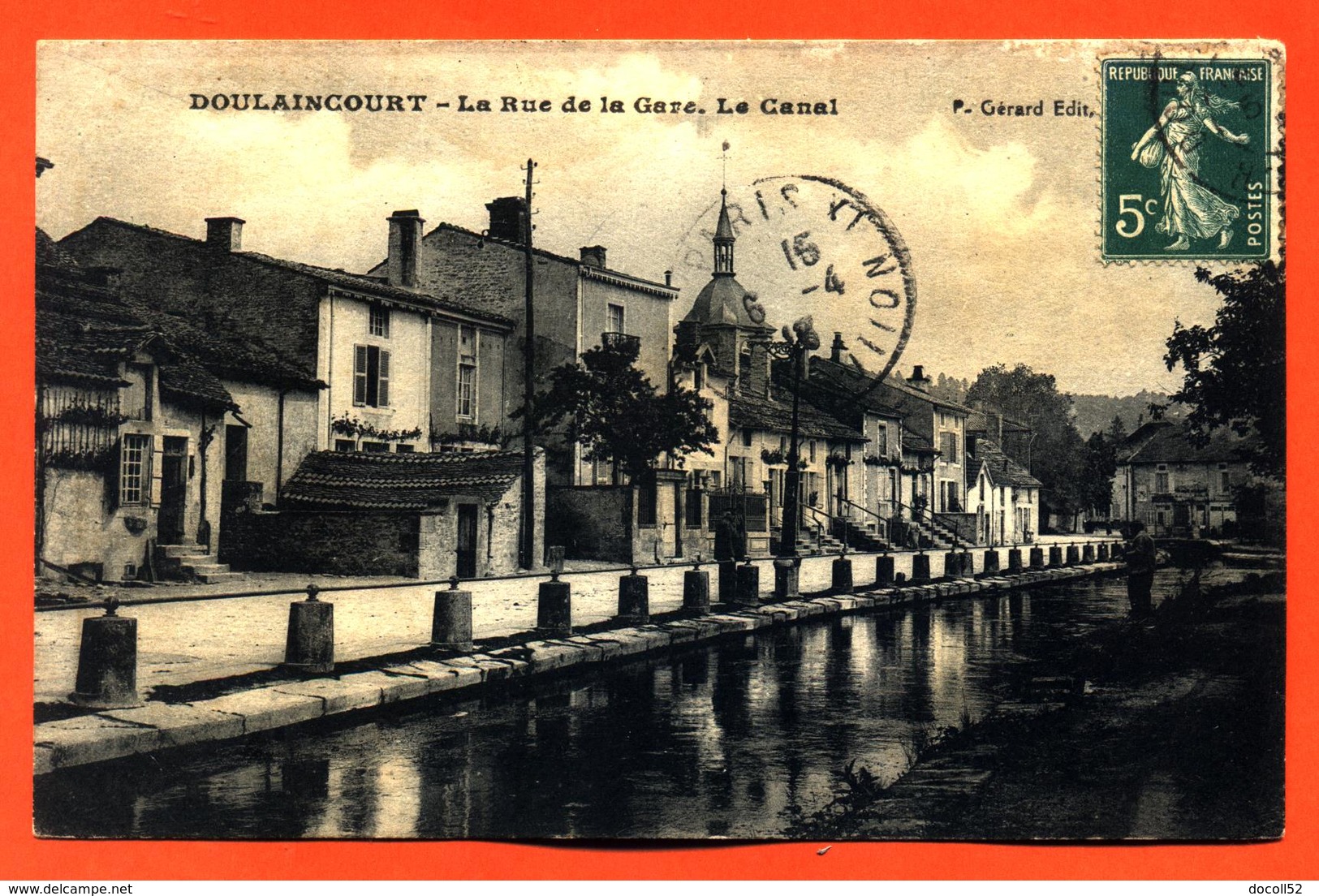 CPA 52 Doulaincourt " La Rue De La Gare - Le Canal " - Doulaincourt
