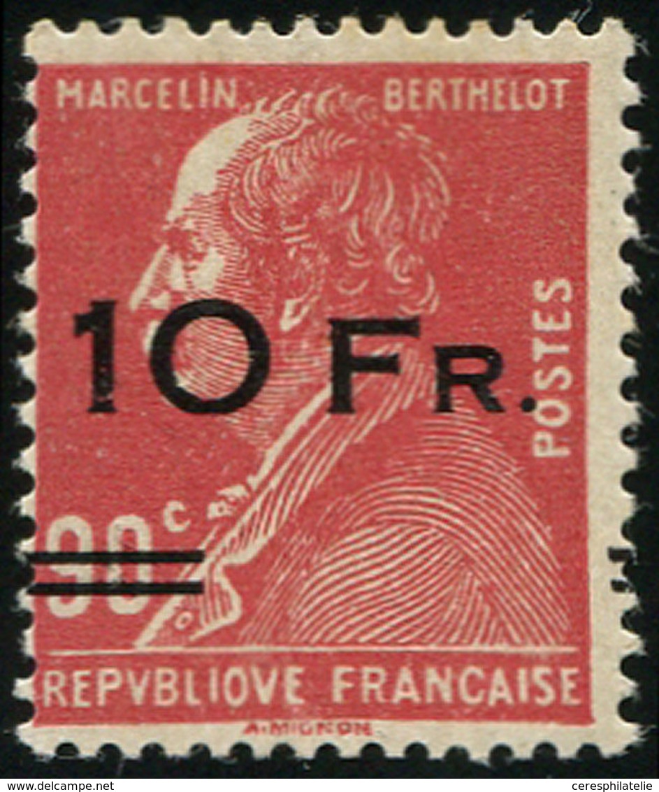 ** POSTE AERIENNE - 3   10Fr. Sur 90c. Rouge, Berthelot, "ILE De FRANCE", TTB. C - 1927-1959 Mint/hinged