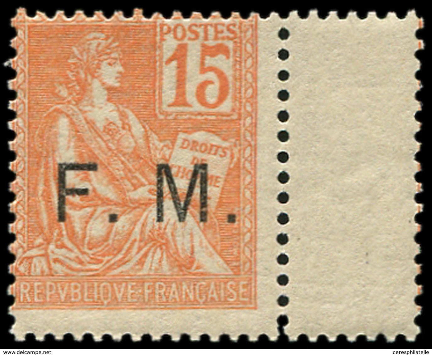 ** FRANCHISE MILITAIRE - 1    15c. Orange, TB - Military Postage Stamps